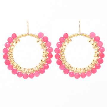 Drop hoop earrings
