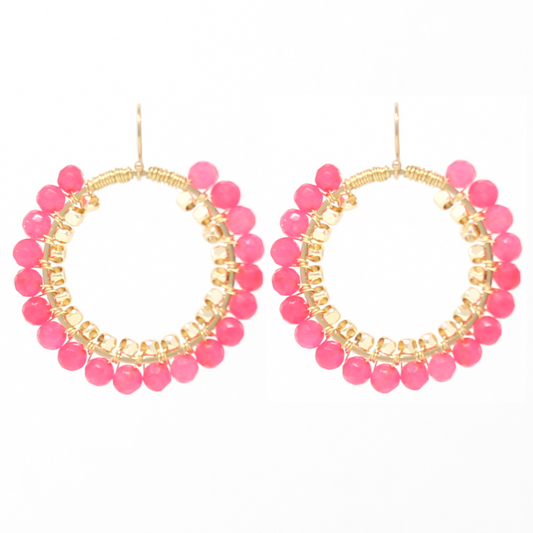 Drop hoop earrings