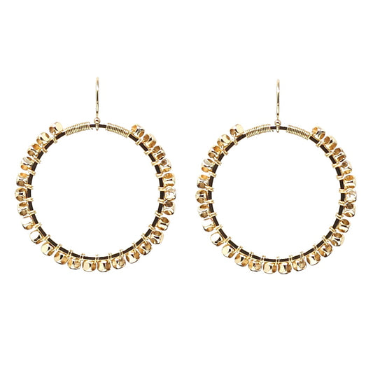 Jeux de Lumière - Drop hoop earrings
