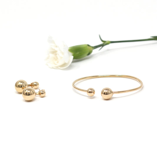 Les Intemporelles - Double ball earrings