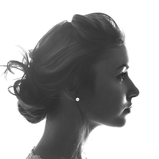 pearl studs earrings shadow
