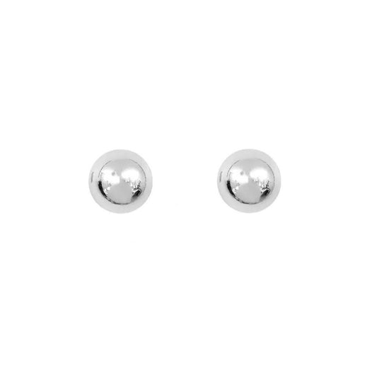 silver ball earrings
