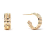 Ball hoop earrings