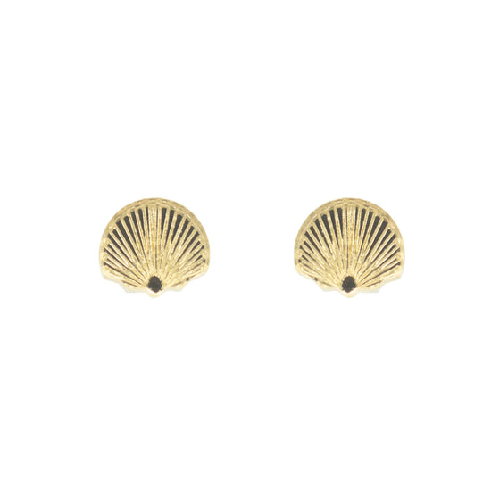 Shell bridesmaid earrings on white background