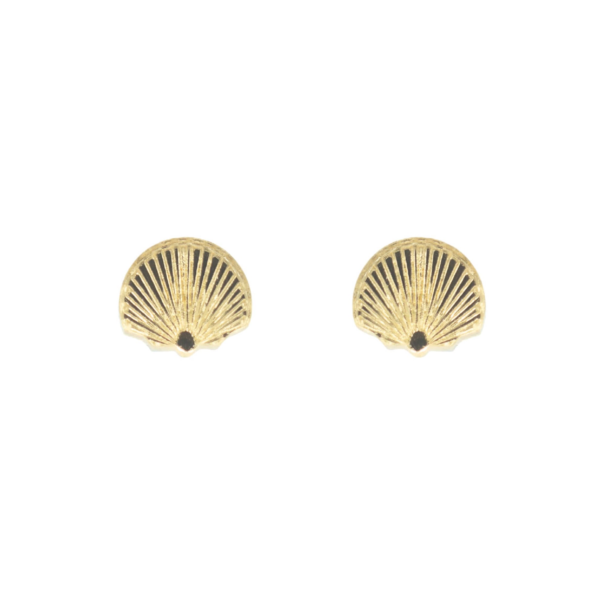Shell bridesmaid earrings on white background