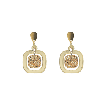 Sparkling Pavé Small Earrings – Gold