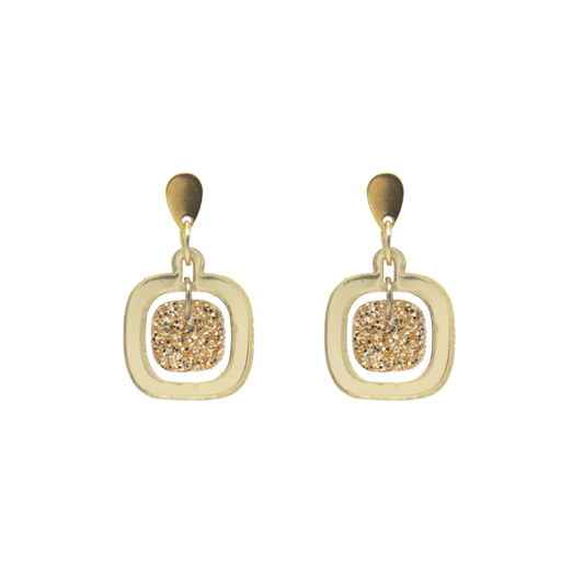 Sparkling Pavé Small Earrings – Gold
