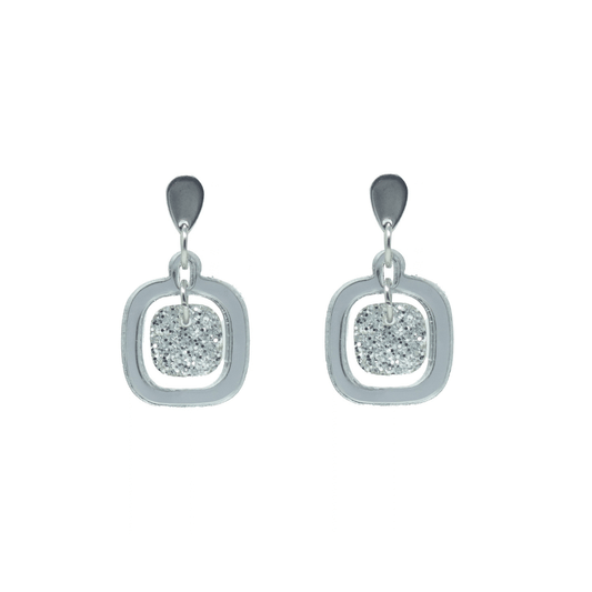 Sparkling Pavé Small Earrings – Silver